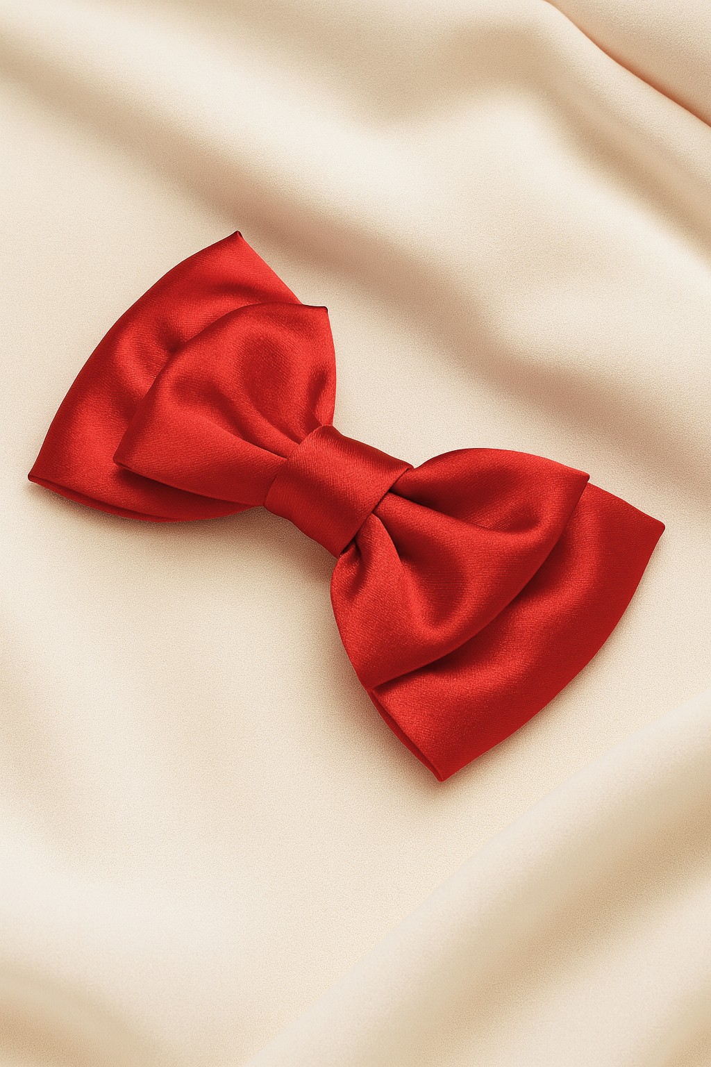 Red Silk Bow Clip - Image 2